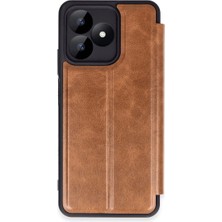 Freedom Storee Realme Note 50 4g Kılıf Flip Cover - Taba