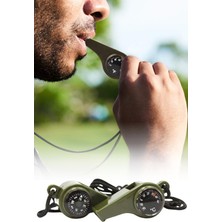 Privo 3-In-1 Pusulalı Termometreli Acil Durum Düdüğü – Outdoor, Kamp ve Survival Güvenlik Düdüğü