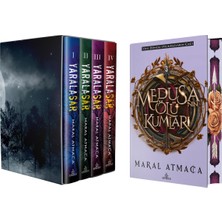 Ephesus Yayınları Yaralasar Serisi Seti 4 Kitap Ciltli Kutulu ve Medusa'nın Ölü Kumları 3 Ciltli Yan Boyalı