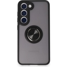 Samsung Galaxy M15 Kılıf Montreal Yüzüklü Silikon Kapak - Siyah