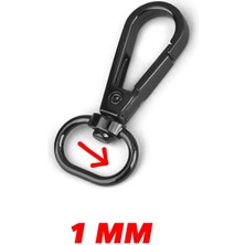 Orhan Çanta 1 cm - Paris Kanca Çanta Klips Metal Siyah - 10 Adet - Metal Aksesuar