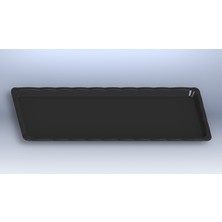 Yerli Tepsi Kırılmaz Siyah No:1 12X32X1 cm