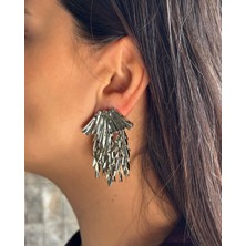 Nunu Takı Gümüş Püsküllü Küpe