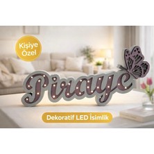 Runc Design Kişiye Özel LED Işıklı Isimlik | Dekoratif Masa Üstü Gece Lambası | Çocuk Odası & Hediye