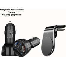 Zero Land Lvsqvr 360° Döner Telefon Tutucu ve 55W Hızlı Araç Şarj Aksesuar Seti