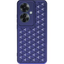 Oppo Reno 11F Kılıf Petek Silikon Kapak - Lacivert