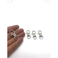 Orhan Çanta Paris Kanca Gümüş Kaplama 15X38 mm Gemici Anahtarlığı 100 Adet