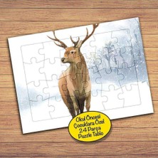 Asilmeydan Kış Manzarası-Geyik 24 Parça Çocuklara Özel Yapboz Tablo-56335