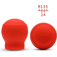 Otohousse 5 Ileri Silikon Vites Topuzu Kılıfı Yuvarlak Kırmızı