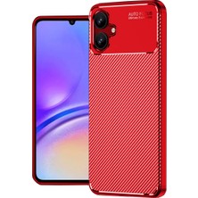 Samsung Galaxy A06 Kılıf Auto Focus Karbon Kapak - Kırmızı