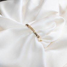 Nova Grup Diktörgen Desenli 14 Ayar Altın Kelepçe Bilezik