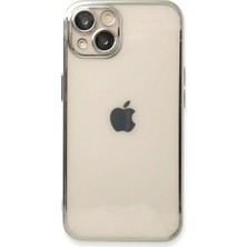 Iphone 14 Kılıf Razer Lensli Silikon - Gümüş