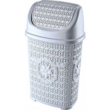 Royaleks Group Gri Örgülü Çöp Kovası ROYALEKS-ASD038