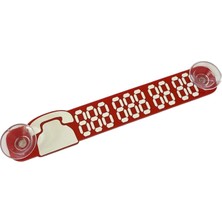 Otohousse Araç Cam Önü Telefon Numaratörü Park Tel Pleksi Kırmızı Beyaz