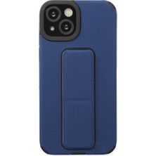 Iphone 14 Plus Kılıf Mega Standlı Silikon - Mavi