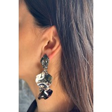 Nunu Takı Gümüş Yapraklar Küpe