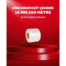 Dalpak Ambalaj 16 mm Beyaz Lifli Mini Kompozit Çember 200 Metre