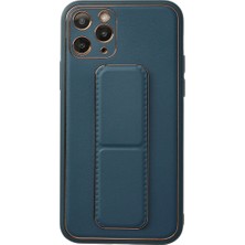 Iphone 11 Pro Kılıf Coco Deri Standlı Kapak - Mavi