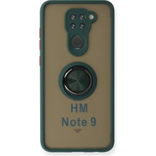 Freedom Storee Xiaomi Redmi Note 9 Kılıf Montreal Yüzüklü Silikon Kapak - Yeşil