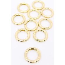 Orhan Çanta 10 Adet Gold Yaylı Halka - 20 mm (2 cm) Çanta Sapı ve Zincir Bağlantı Halkası - Lüks Altın Sarısı