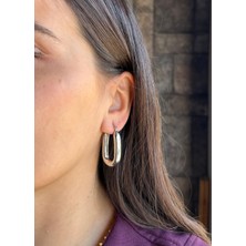 Nunu Takı Gümüş U Desen Küpe