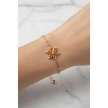 Çekirdek Jewelry 925 Ayar Gümüş Lotus Çiçeği Bileklik