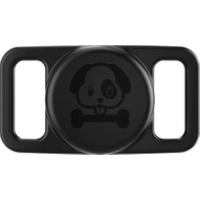 Gfc Life Store Dogcol Taşınabilir Anahtarlık Airtag Kılıf, Köpek Tasması ile Uyumlu, Kaybolma Önleyici Koruyucu Kılıf (Siyah)