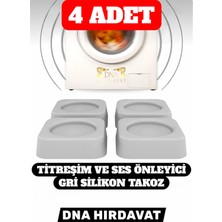 Titreşim ve Ses Engelleyici Silikon Takoz Şeffaf,gri (4 Adet)