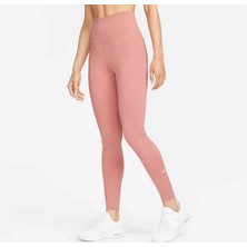 Nike One Dri Fit Hr Tight Yüksek Belli Toparlayıcı Pembe Kadın Tayt DM7278-618