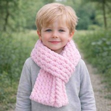 A&D Handmade El Örgüsü Puffy Peluş Bebek/çocuk Atkı