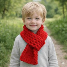 A&D Handmade El Örgüsü Puffy Peluş Bebek/çocuk Atkı