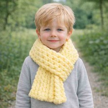 A&D Handmade El Örgüsü Puffy Peluş Bebek/çocuk Atkı