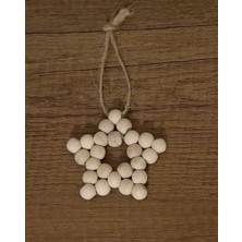 SSCglow Dekoratif Ahşap Boncuklu Yıldız (1ADET), Mutfak, Kapı, Duvar Dekorasyon Ürünü