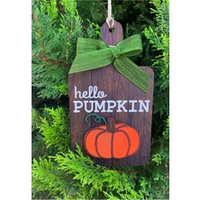 SSCglow Hello Pumpkin Bal Kabağı Dekoru, Sonbahar Dekoru, Mutfak, Kahve Köşesi, Duvar, Raf, Askı Süsü