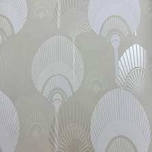 AYZUN Krem Beyaz Desenli Duvar Kağıdı 111028