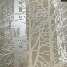 AYZUN Yeşil Gri Desenli Duvar Kağıdı 112007