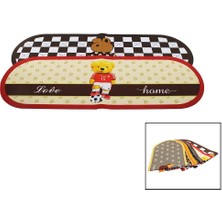 Vanch Oval Renkli Desenli - Resimli Su Emici - Sihirli  Banyo Paspası Elastik 116 x 37.5cm (5264)
