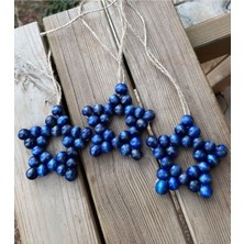 SSCglow 3 'lü Set Dekoratif Renkli Ahşap Boncuk Yıldız, Kapı Süsü, Renkli Yıldız, Cocuk Odası,mutfak