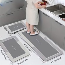 Nobera 3’lü Banyo Paspas Seti – Kaymaz Kauçuk Tabanlı, Ultra Emici, Hızlı Kuruyan 3'lü Takım