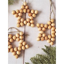 SSCglow Dekoratif Ahşap Boncuk Parlak 3lü Set Kapı Duvar Oda Süsü