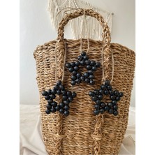 SSCglow 3 'lü Set Dekoratif Renkli Ahşap Boncuk Yıldız, Kapı Süsü, Renkli Yıldız, Cocuk Odası,mutfak, Balkon