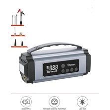 Epilons Taşnabilir Dijital Ekranlı Araç Akü Takviyeli Işıklı Oto Marş Hava Kompresörü