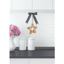 SSCglow El Yapımı Ahşap Boncuk Yıldız Kapı & Duvar & Mutfak Süsü &bebek Oda Dekoru