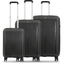 GROUND Sirius 3'lü Valiz Seti Siyah - 10728