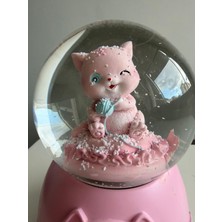 Bumelo Sevimli Kedi Büyük Boy Işıklı,müzikli Püskürtmeli Kar Küresi