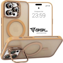 Bilişim Akademi iPhone 14 Pro Max Uyumlu Stantlı  Kılıf Case Pro Tank Kılıf Lens  Koruyucu Zırhlı Kılıf - Çöl