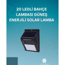 Karahanbey Hareket Sensörlü Solar Lamba | 120° Algılama Açısı, 3-4 Metre Mesafe, Suya Dayanıklı LED