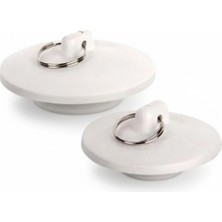 Be Beauty 2'li Beyaz Silikon Tıpa Seti - 6 cm & 4.5 cm Lavabo, Evye ve Küvet Tıpayıcı