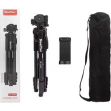 Moxti Profesyonel NP‑8850 Kamera ve Telefon Standlı Ayarlanabilir Tripod