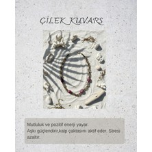 Winy Concept Çilek Kuvars Doğaltaş Kadın Kolye